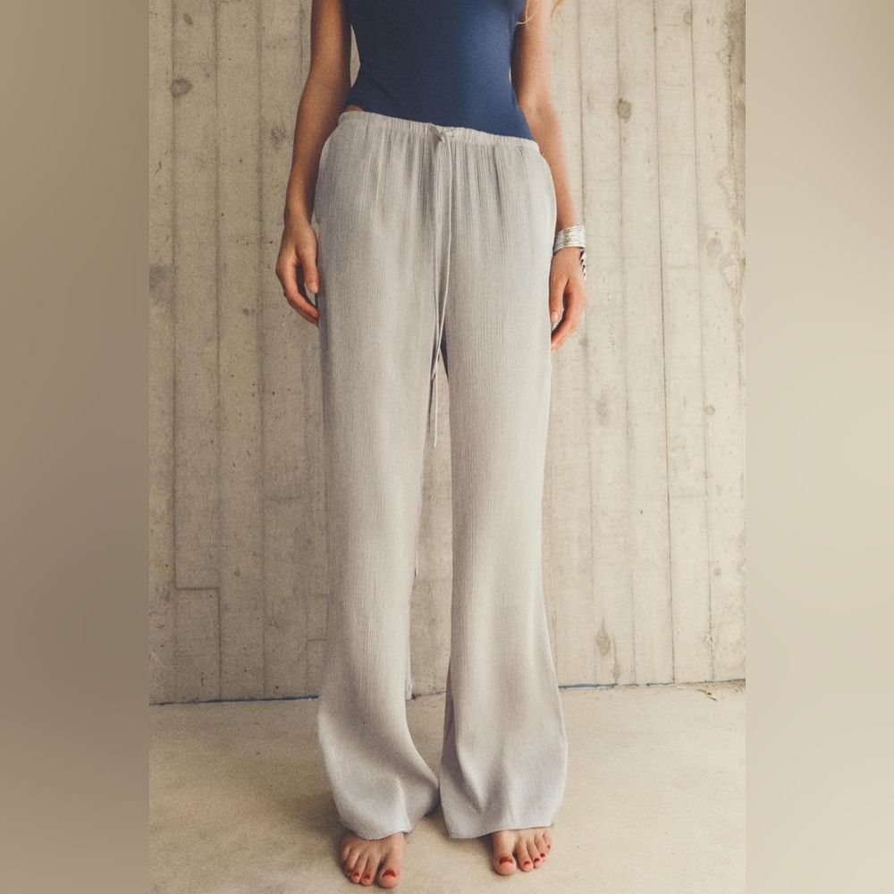 FOIL TEXTURED PAJAMA PANTS